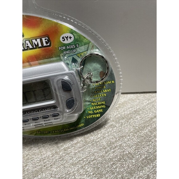 Casino Game Toy Game Keychain 7 in 1 Gambling Poker Slots Blackjack New Sealed - Picture 2 of 5